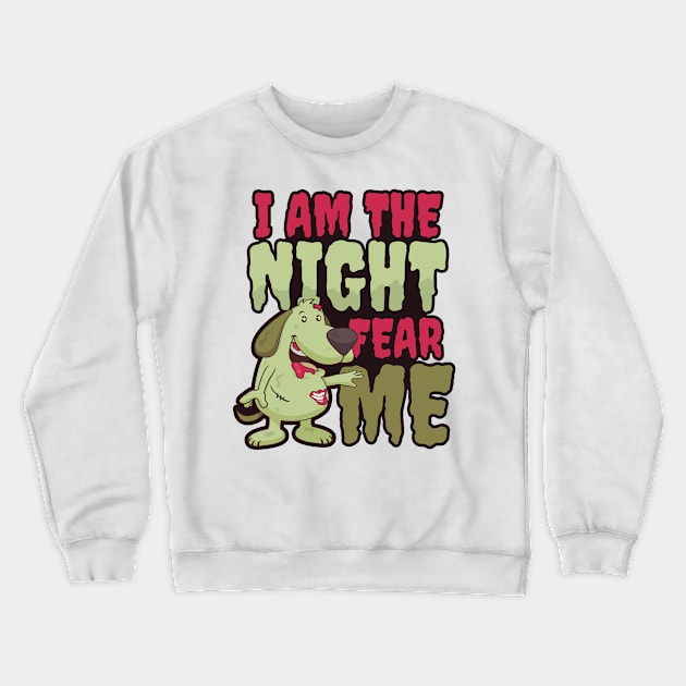 Halloween Dog Shirt | I Am The Night Crewneck Sweatshirt by Gawkclothing